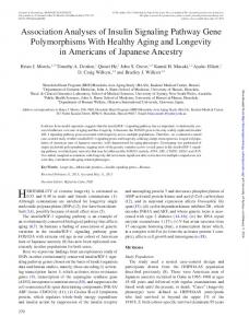 Association Analyses of Insulin Signaling Pathway