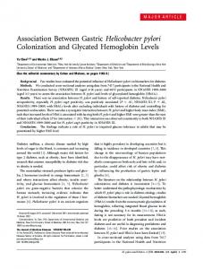 Association Between Gastric Helicobacter pylori ... - Semantic Scholar
