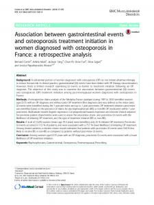 Association between gastrointestinal events and osteoporosis ...