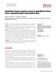 Association between pregnancy and acute ... - KoreaMed Synapse