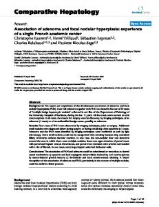 Association of adenoma and focal nodular hyperplasia: experience of ...