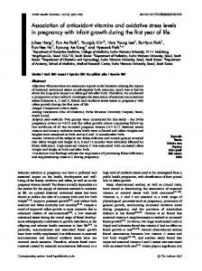 Association of antioxidant vitamins and oxidative stress levels in ...