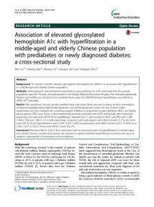 Association of elevated glycosylated hemoglobin A1c with ...