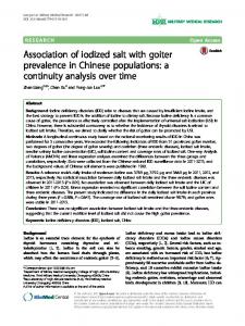 Association of iodized salt with goiter prevalence ... - Semantic Scholar