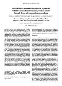 Association of molecular biomarkers expression with biochemical ...