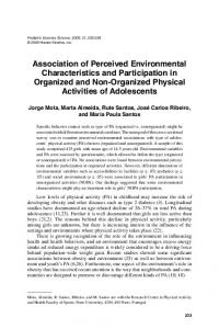 Association of Perceived Environmental Characteristics and ...