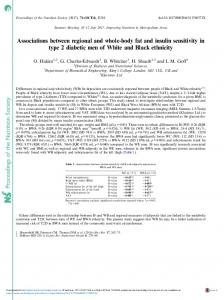 Associations between regional and whole-body fat ...