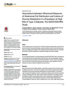 Associations between Ultrasound Measures of Abdominal Fat ...