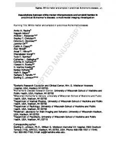 Associations between white matter microstructure ...