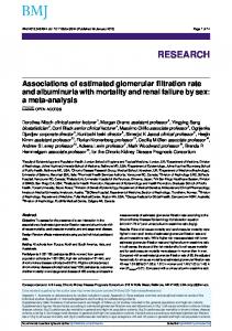 Associations of estimated glomerular filtration rate and albuminuria ...