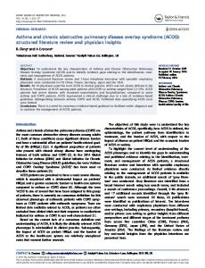 Asthma and chronic obstructive pulmonary disease overlap syndrome