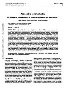 Astrometric radial velocities