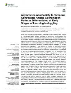 Asymmetric Adaptability to Temporal Constraints