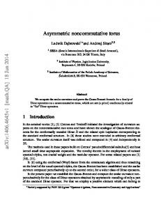 Asymmetric noncommutative torus arXiv:1406.4645v1 ... - CiteSeerX