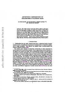 Asymptotic Distribution of Parameters in Random Maps