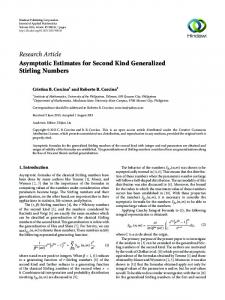 Asymptotic Estimates for Second Kind Generalized Stirling Numbers