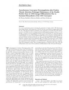 Asynchronous Coreceptor Downregulation after ... - BioMedSearch