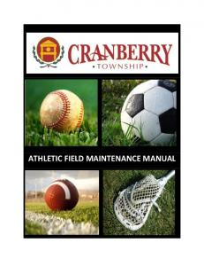 ATHLETIC FIELD MAINTENANCE MANUAL