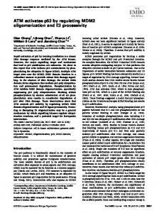 ATM activates p53 by regulating MDM2