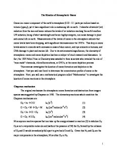 Atmospheric Ozone Chemistry