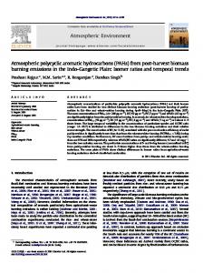 Atmospheric polycyclic aromatic hydrocarbons