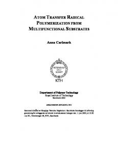 ATOM TRANSFER RADICAL POLYMERIZATION FROM ... - DiVA portal