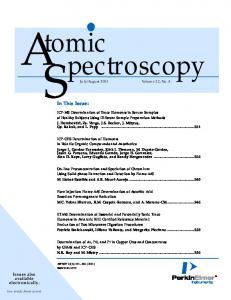 Atomic Spectroscopy