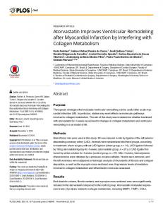 Atorvastatin Improves Ventricular Remodeling after Myocardial ... - PLOS