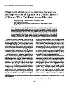 Attachment organization, emotion regulation ... - Wiley Online Library