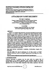 attacks on vanet security