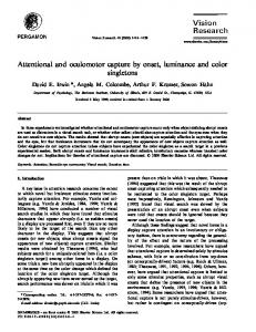 Attentional and oculomotor capture by onset ... - Semantic Scholar