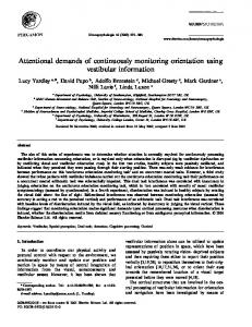 Attentional demands of continuously monitoring orientation using ...