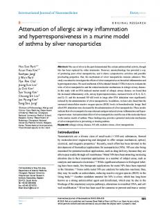 Attenuation of allergic airway inflammation and