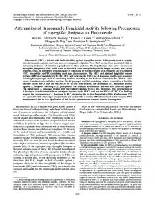 Attenuation of Itraconazole Fungicidal Activity following Preexposure ...