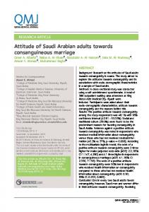 Attitude of Saudi Arabian adults towards ... - QScience.com