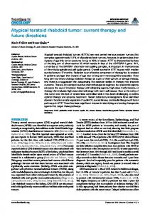 Atypical teratoid rhabdoid tumor - CiteSeerX