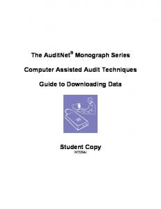 AuditNet Guides for Auditors