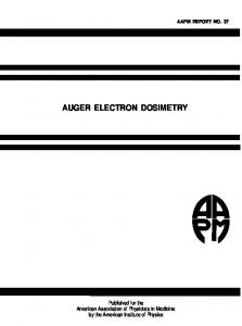 auger electron dosimetry - AAPM