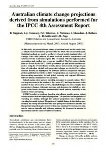 Australian climate change projections derived from ... - CiteSeerX