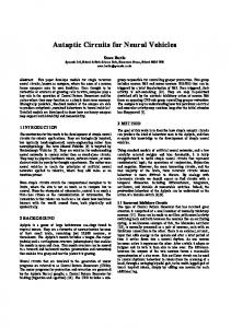 Autaptic Circuits for Neural Vehicles