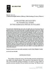 authorities and society vs. financial crime in the ...