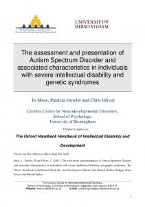 Autism Spectrum Disorders