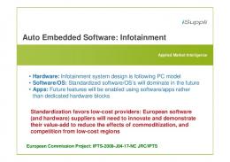 Auto Embedded Software: Infotainment