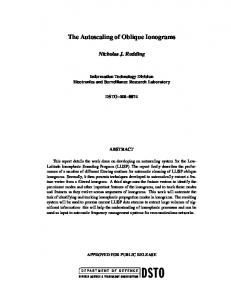 Auto Scaling of Ionograms