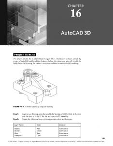 AutoCAD 3D - Cengage Learning