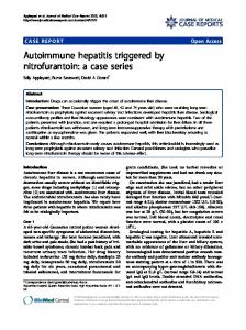 Autoimmune hepatitis triggered by nitrofurantoin: a ... - Semantic Scholar