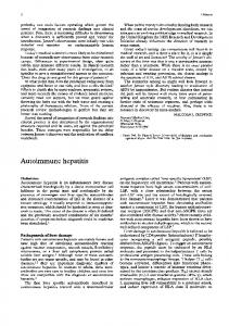 Autoimmune hepatitis