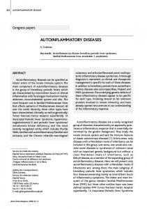 AUTOINFLAMMATORY DISEASES