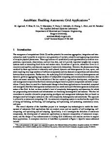 AutoMate: Enabling Autonomic Grid Applications - CiteSeerX