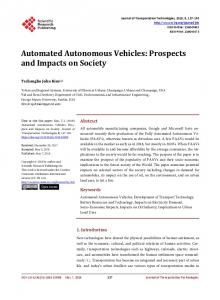 Automated Autonomous Vehicles - Scientific Research Publishing